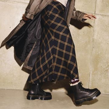 Wms Jadon Boot Leather Faux Fur Lined Platforms