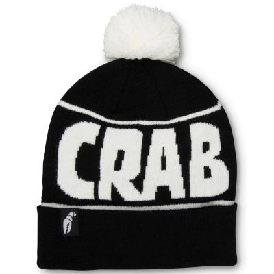 Crab Grab Pom Beanie - Black