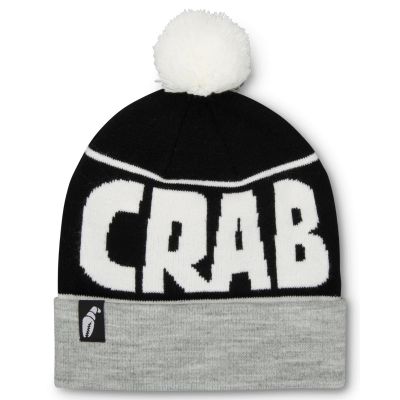 Crab Grab Pom Beanie - Grey
