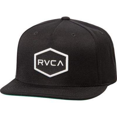 RVCA Commonwealth Snapback Cap - Black/White