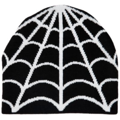 Corduroy Cobweb Reversible Beanie - Skully Black