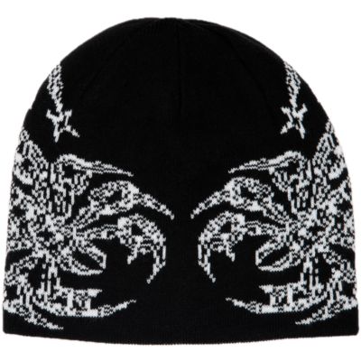 Corduroy No Regrets Reversible Beanie - Skully Black