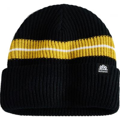 Autumn Simple Horizon Beanie - Black