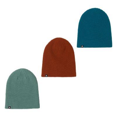 Burton Recycled DND 3 Pack Beanie - Chestnut Brown/Blue Teal/Soft Sage