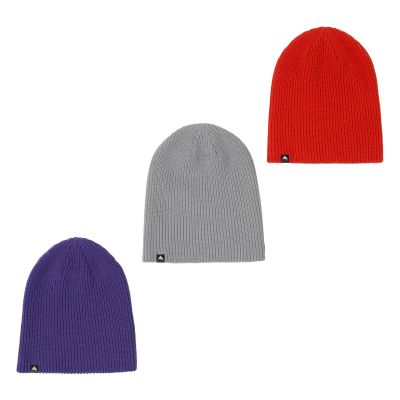 Burton Recycled DND 3 Pack Beanie - Prism Violet/Fiesta Red/Gray Cloud