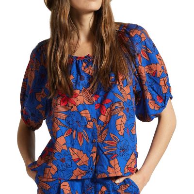 Brixton Wms Mercado Linen Top