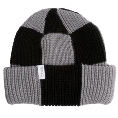 Coal Frena Baggy Beanie - Mid Grey Check