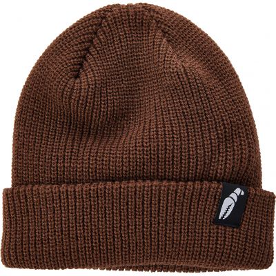 Crab Grab Claw Label Beanie - Brown