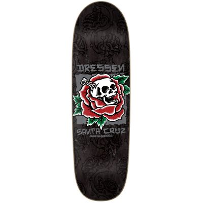 Santa Cruz Dressen Skull Rose Shaped Deck - 9.25"