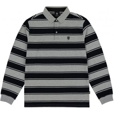 Chain to Bank Strife Stripe Long Sleeves Polo