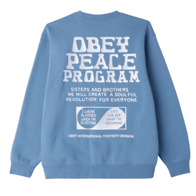 Obey Peace Program Crew Fleece Pigment