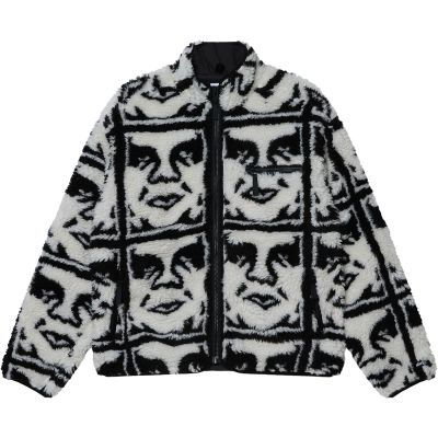 Obey Repeated Icon Sherpa Jacket