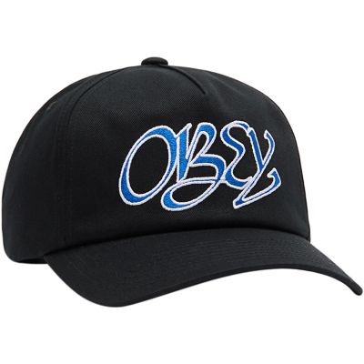 Obey Oval 5 Panel Strapback - Black