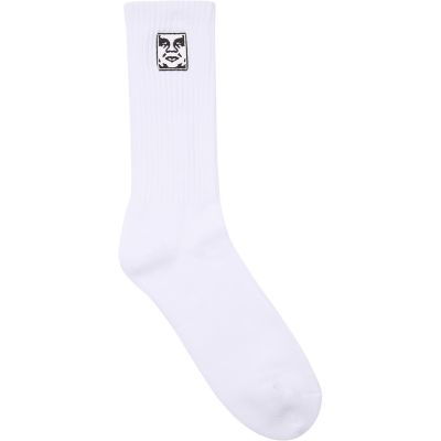 Obey Icon Face Sock - White