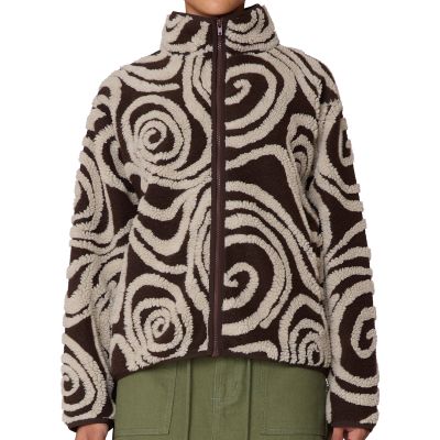 Obey Wms Swirls Jacquard Zip Jacket