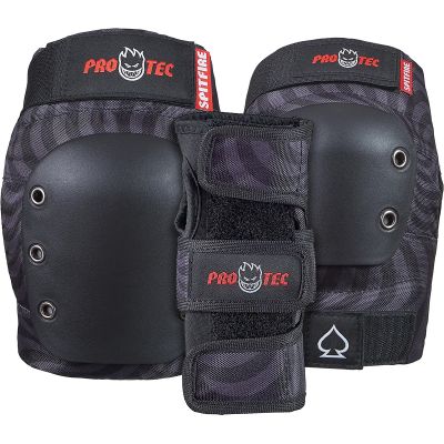 Pro-Tec Junior Street 3-Pack Pad Set - Spitfire Black Swirl