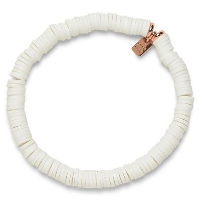 PuraVida Pastel Stretch bracelet - White