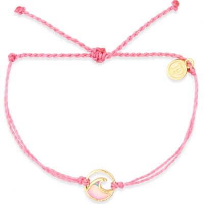 Pura Vida Ombre Wave Charm Bracelet - Petal Pink