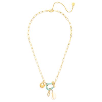 Pura Vida Bonne Chance Cowrie Necklace - Gold