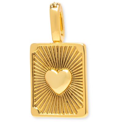 Pura Vida Harper Textured Heart Charm - Gold