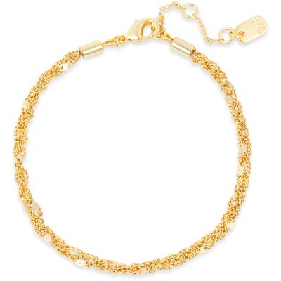 Pura Vida Layered Twisted Rope Chain Bracelet - Gold