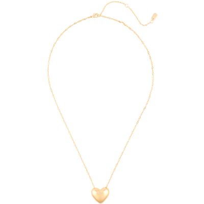 Pura Vida Puffy Heart Bead Pendant Collier - Gold