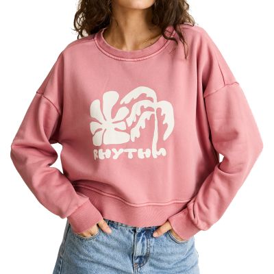 Rhythm Sun And Palm Slouchy Crew Fleece