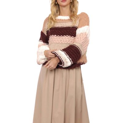 Sadie&Sage Butter Pecan Chunky Sweater