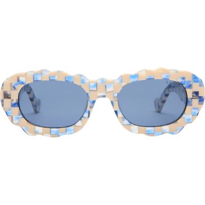 I-SEA Cloud 9 - Blue and White Check [Navy Polarized]