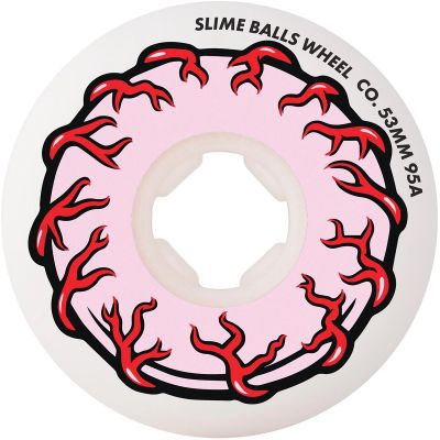 SlimeBalls Wheels Pink Eyes Vomit Mini White 95A/53mm