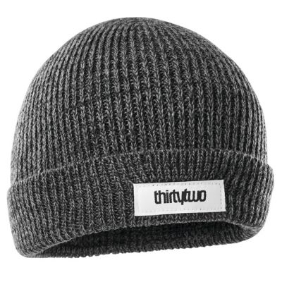 Thirty-Two Patch Beanie - Black/Heather