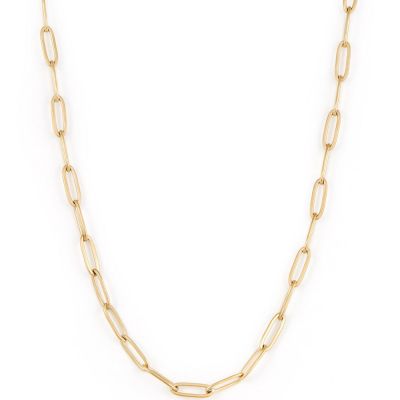 Twenty Compass Paperclip Necklace - Gold