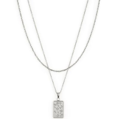 Twenty Compass Work of Art Necklace - Silver