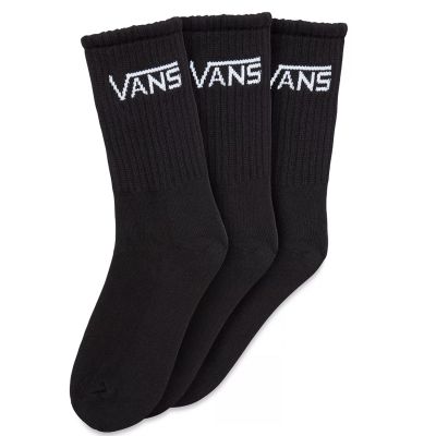 Vans Youth Classic Crew Socks Size 1-6 [Pack of 3] - Black 