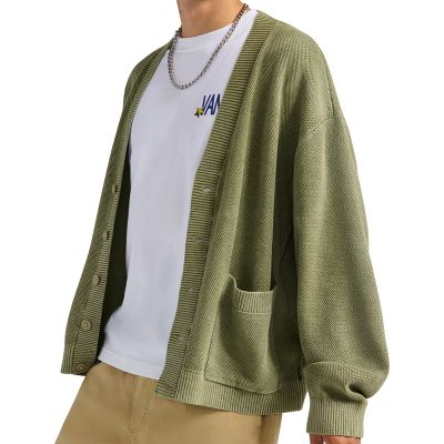Vans Bayview Acid Wash Cardigan Sweater