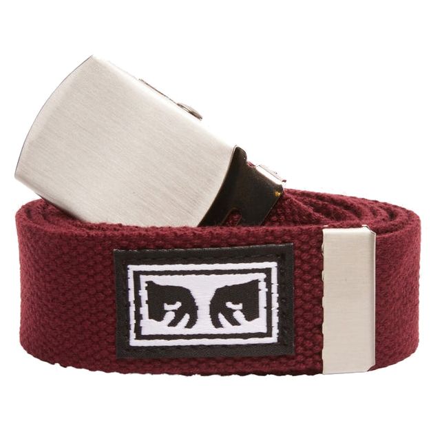 Obey Big Boy Web Belt Burgundy