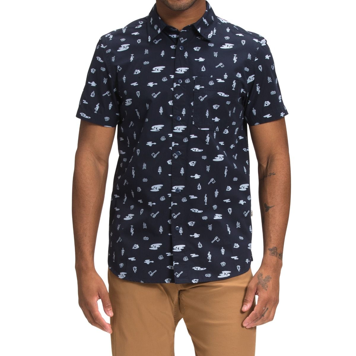 Face Baytrail Pattern Short Sleeve Shirt