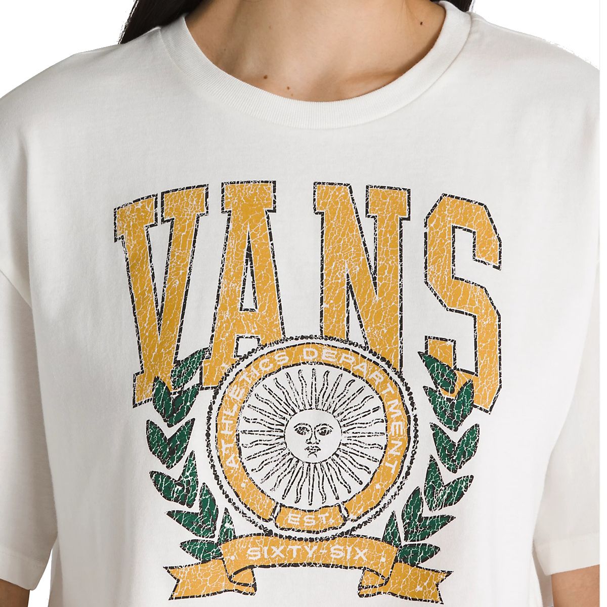 vans yellow crop top