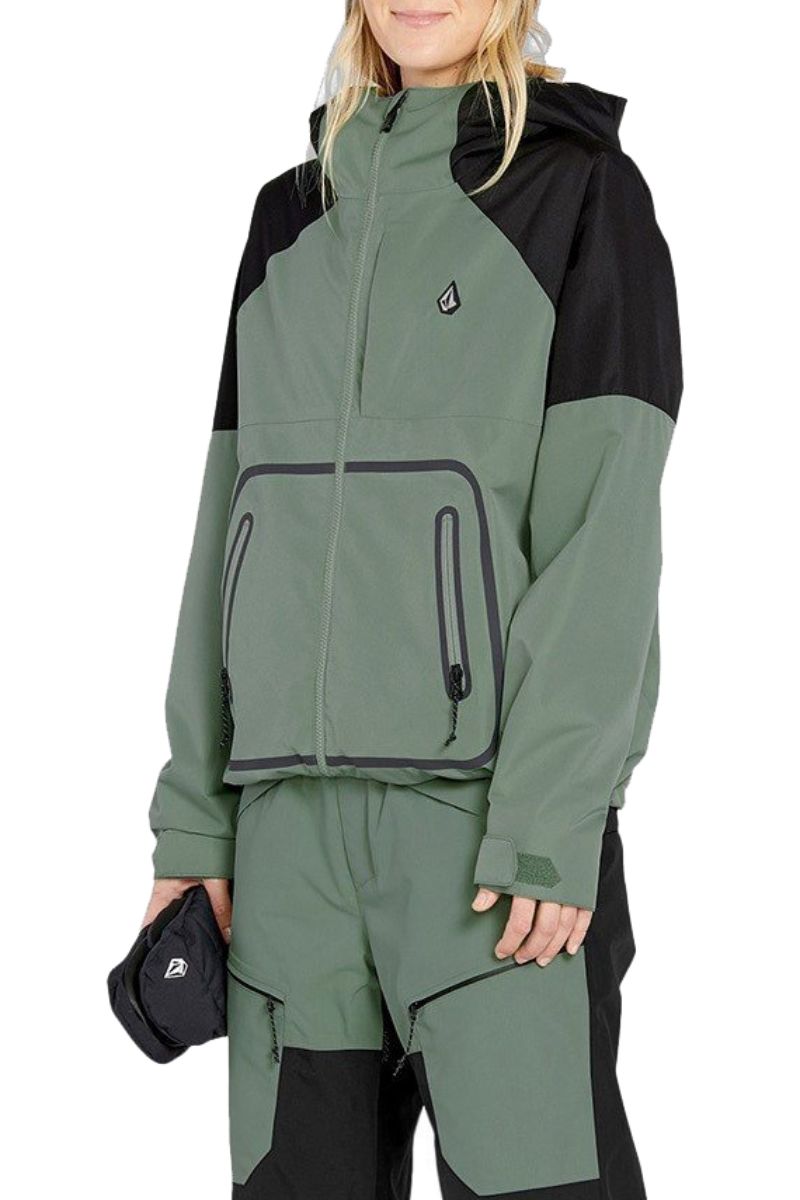 （激レア）volcom patch insulated jacket wolf Volcom Women's Stonewild Faux Fur Jacket, Animal Print, XX