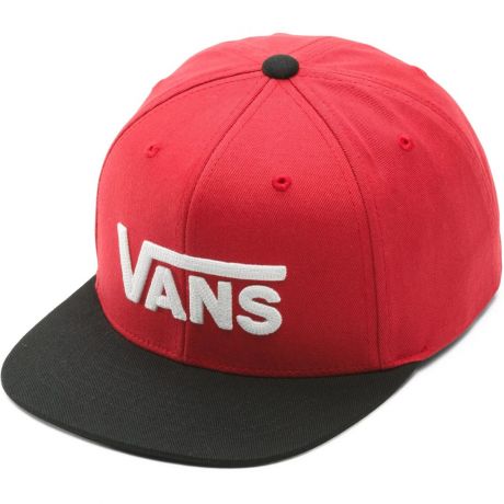 Vans Boys Drop V II Snapback Cap - True Red