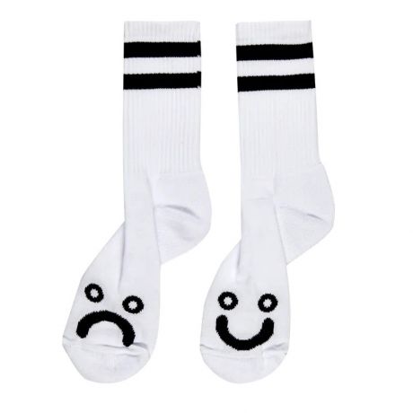 Polar Happy Sad Socks [10-13] - White