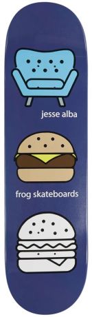Frog Ghost Burger Jesse Alba Deck - 8.25''