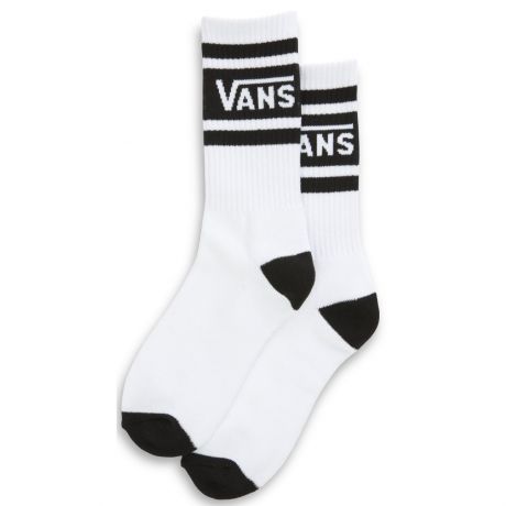 Vans Boys Drop V Crew Socks (1-6) - White/Black