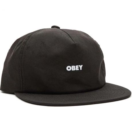 Obey Bold Tech Strapback Cap - Black
