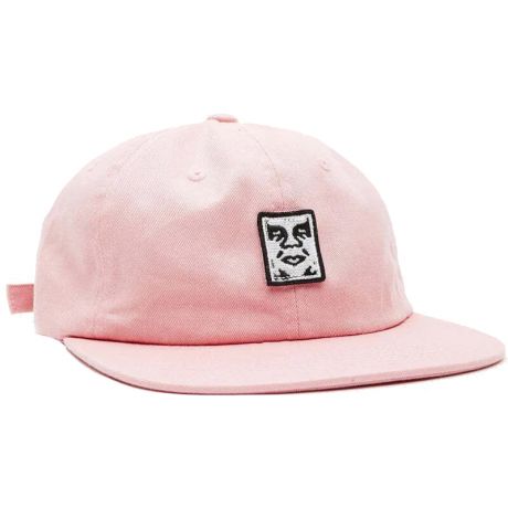 Obey Icon Patch Panel Strapback Cap - Pink