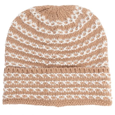 Coal Stria Beanie - Brown/White