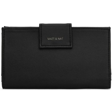 Matt & Nat [Loom] Cruise Vegan Wallet - Black Shiny Nickel