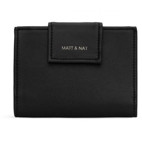 Matt & Nat [Loom] Cruise Vegan Small Wallet - Black Shiny Nickel