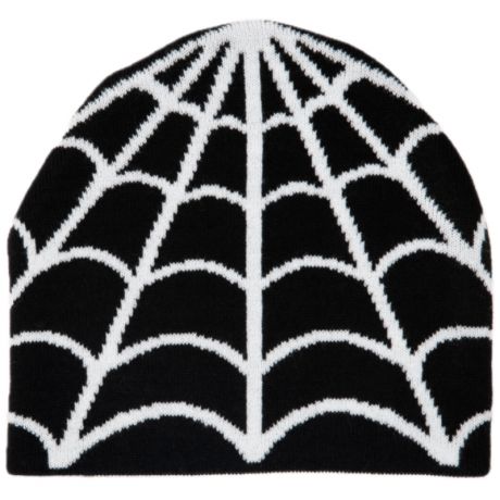 Corduroy Cobweb Reversible Beanie - Skully Black