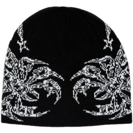 Corduroy No Regrets Reversible Beanie - Skully Black